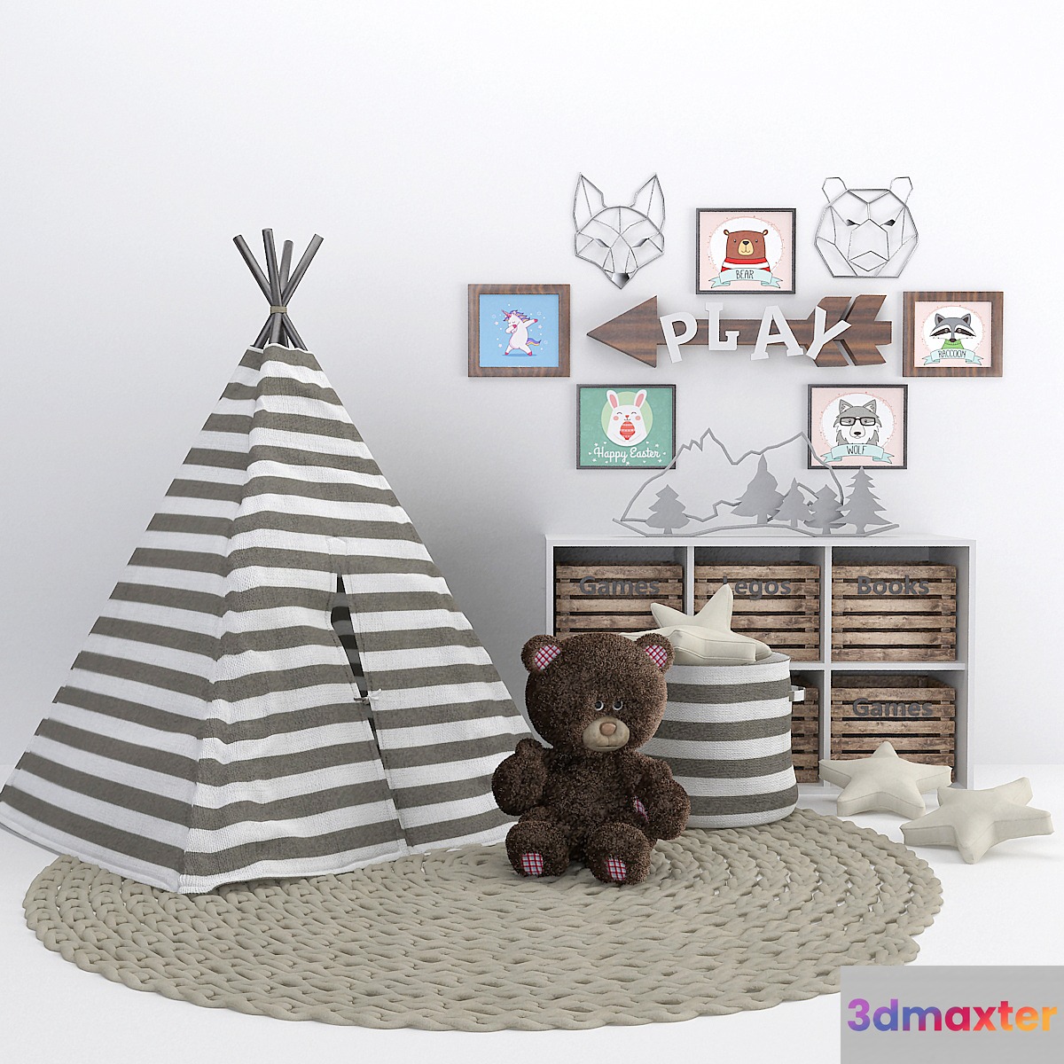 Wigwam nursery with a decor 2