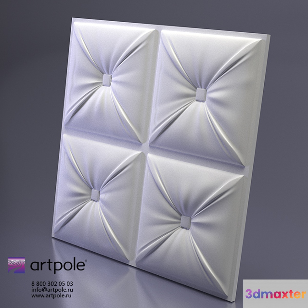 Plaster 3d panel Chester from Artpole 3D Max
