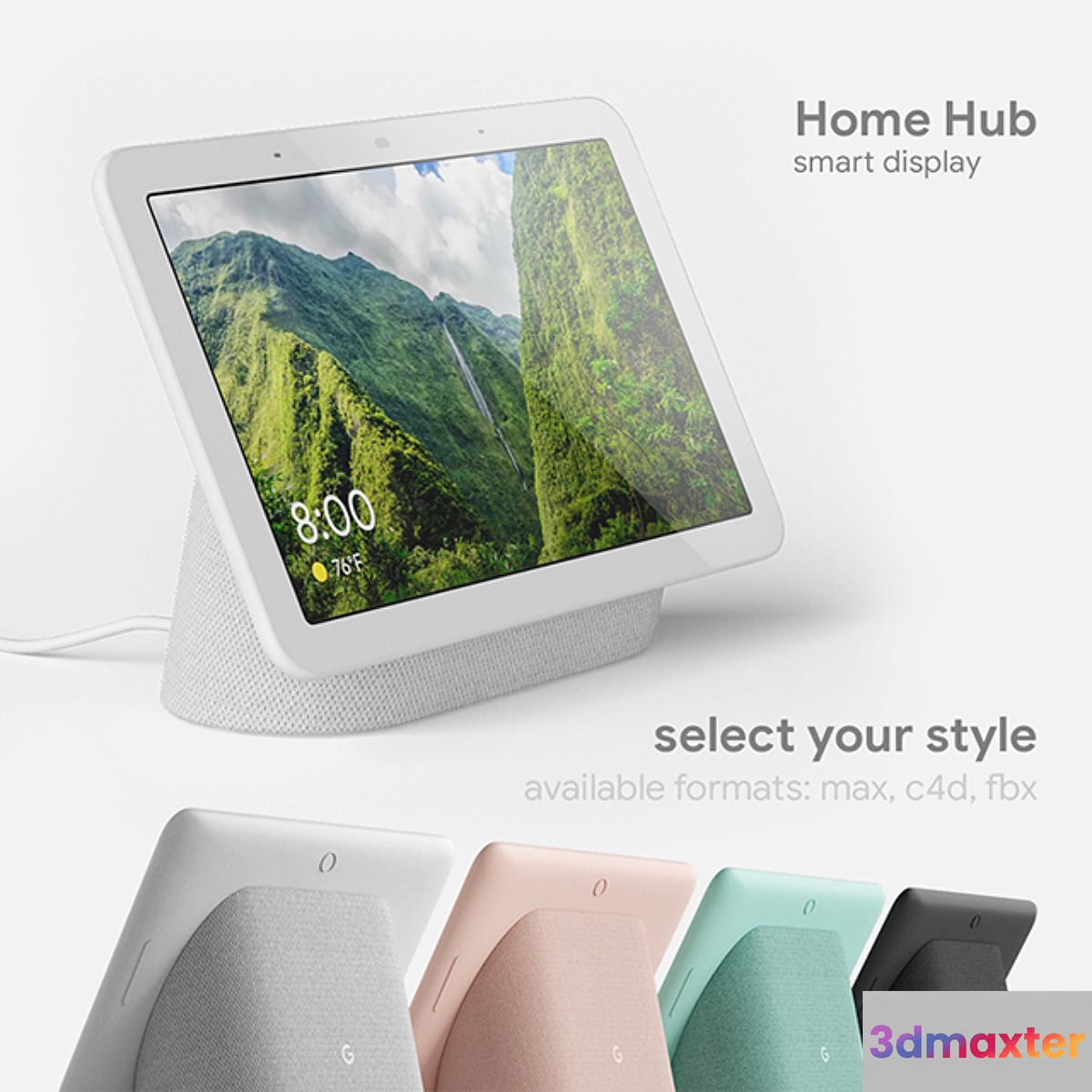 Google Home Hub 4 colors