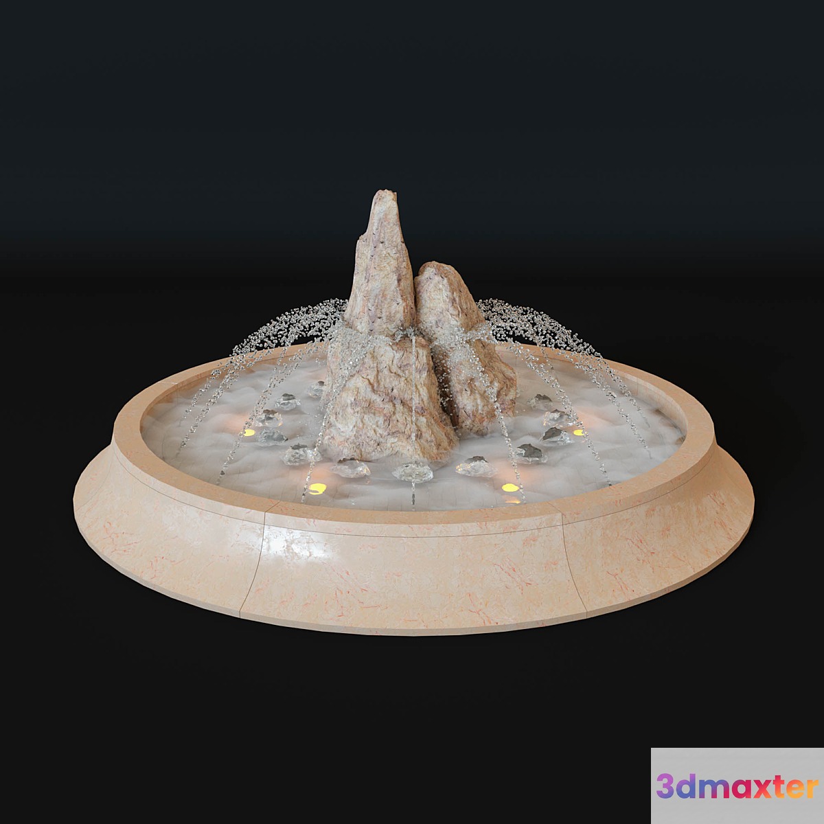 Fountain cliff 3D Max