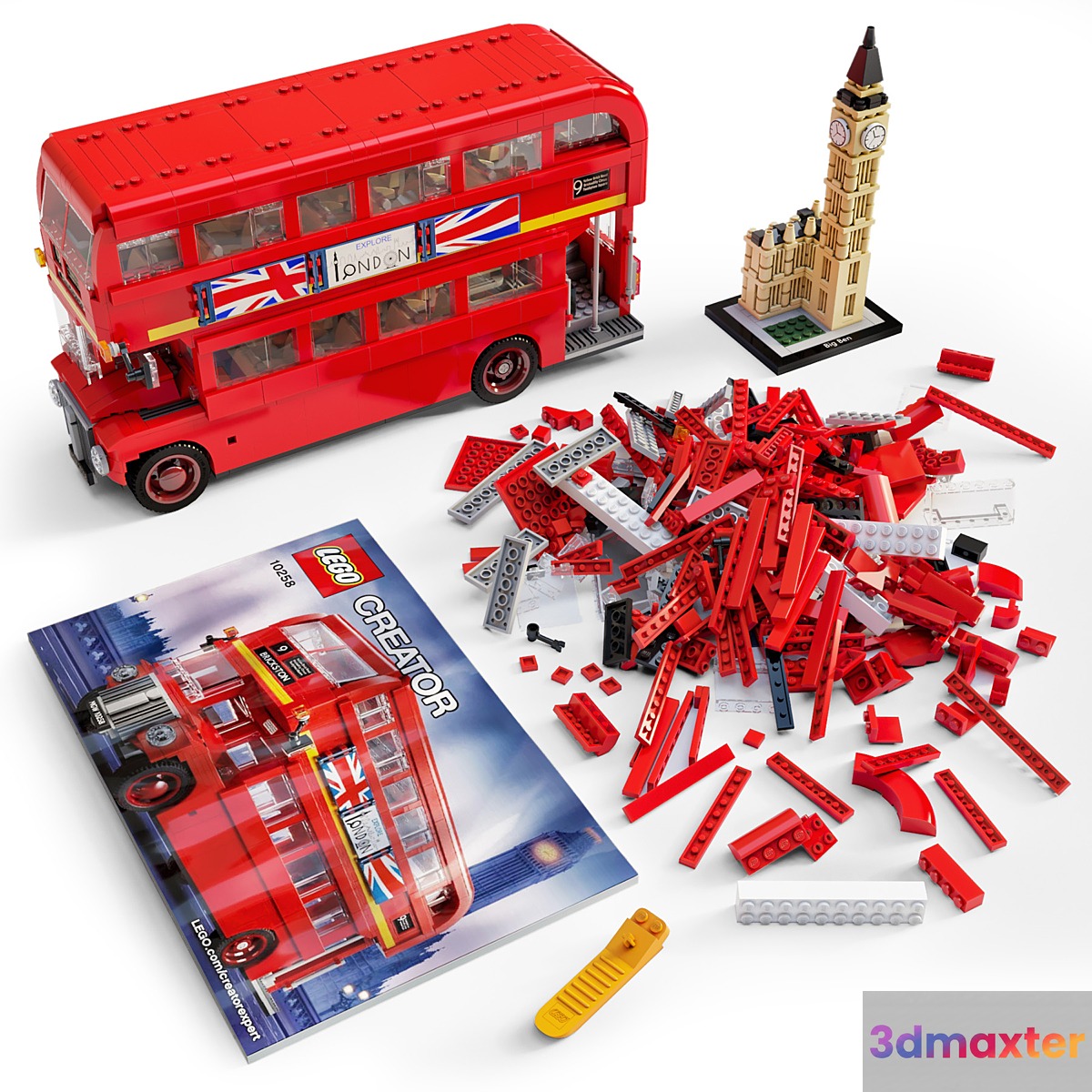 LEGO London Bus №10258 3D Max