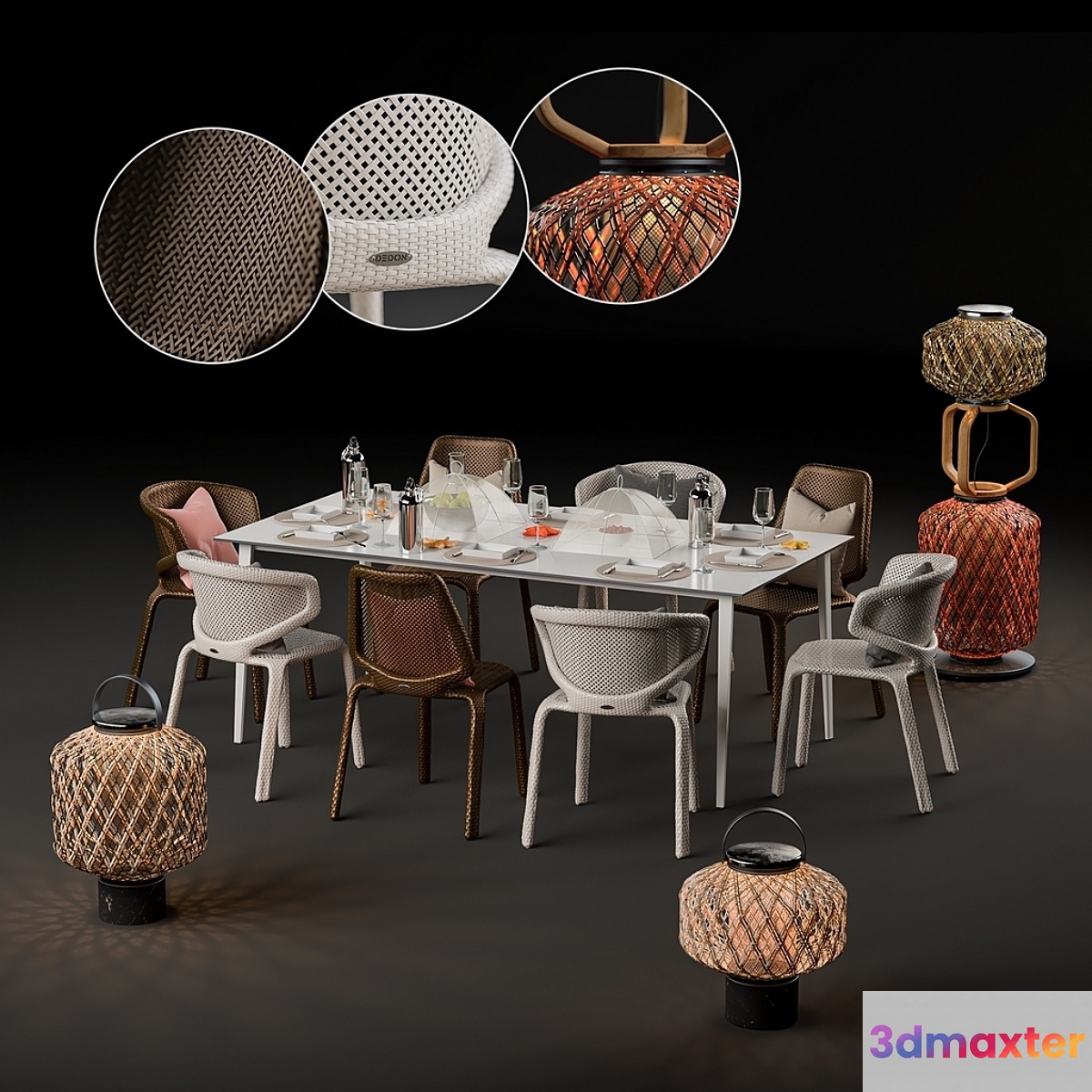 Dedon set 3D Max