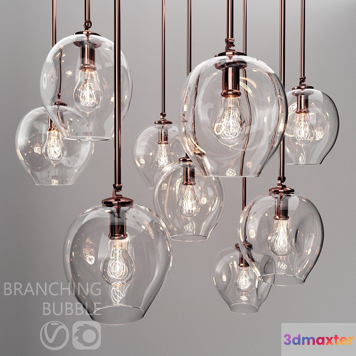 Branching bubble 1 lamp - No.3