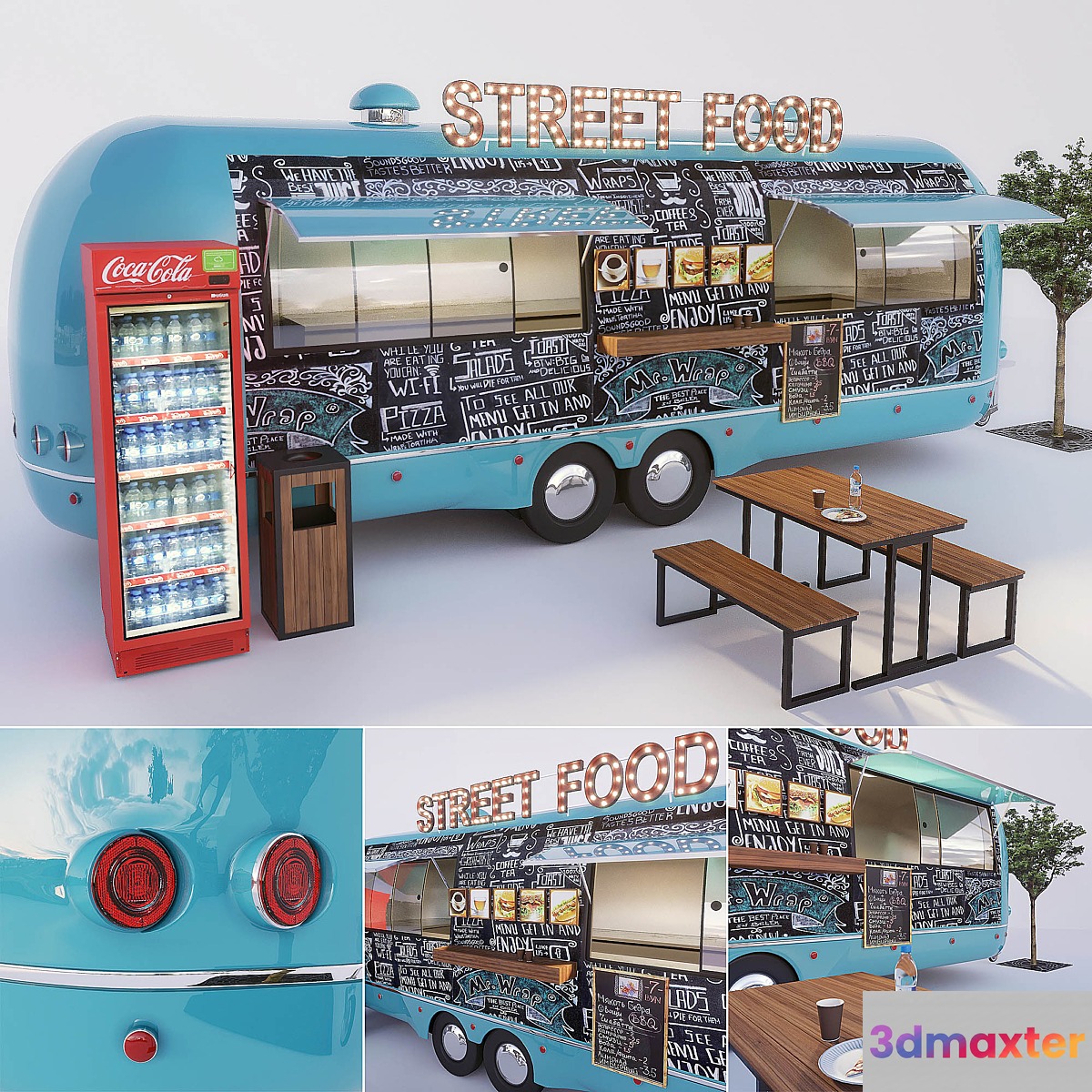 Module for outdoor cafes supplemented 3D Max