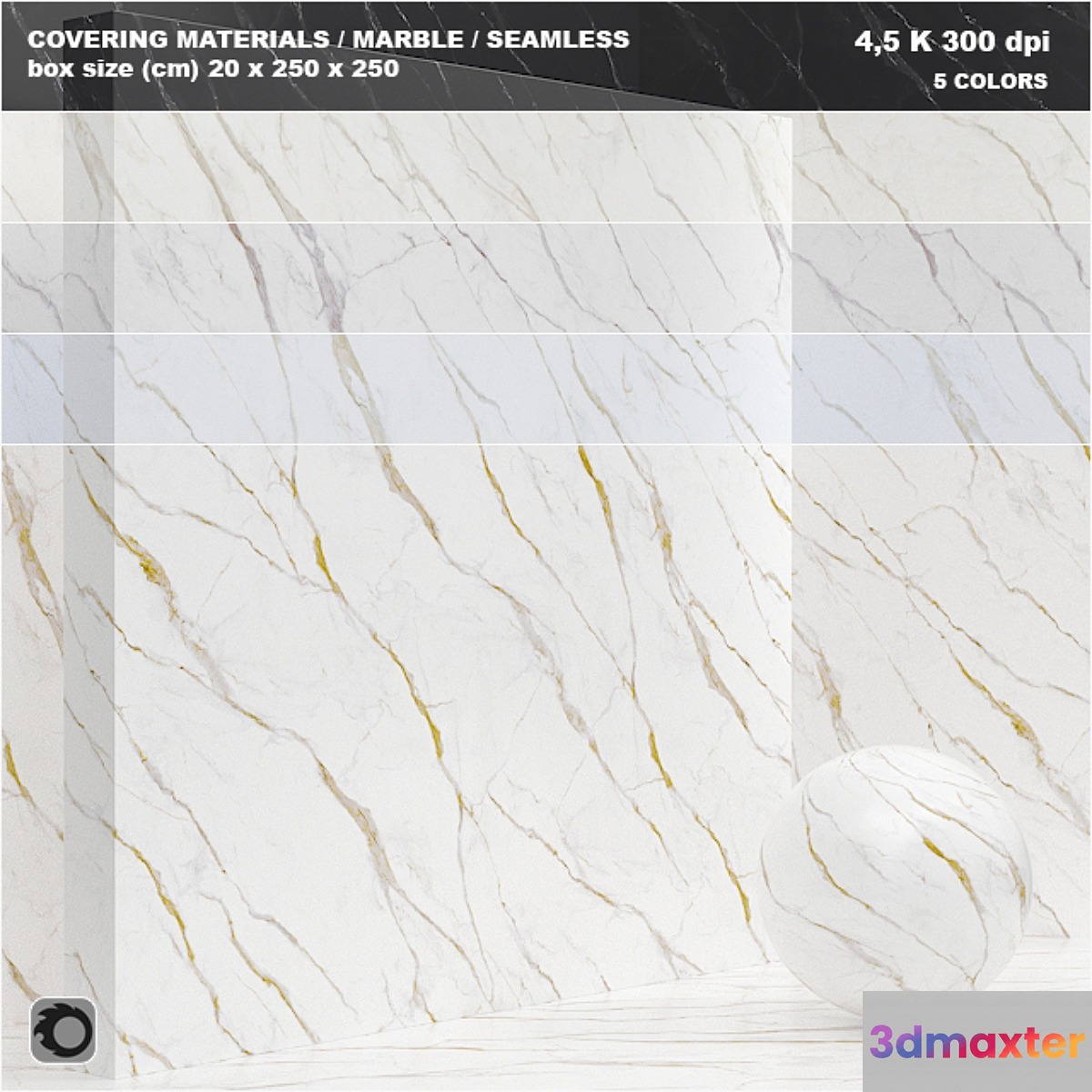 Material (seamless) - coating marble plaster set 63 3D Max