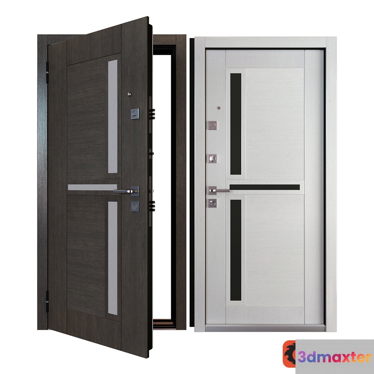 Entrance metal door Neoline (SteelGuard) 3D Max