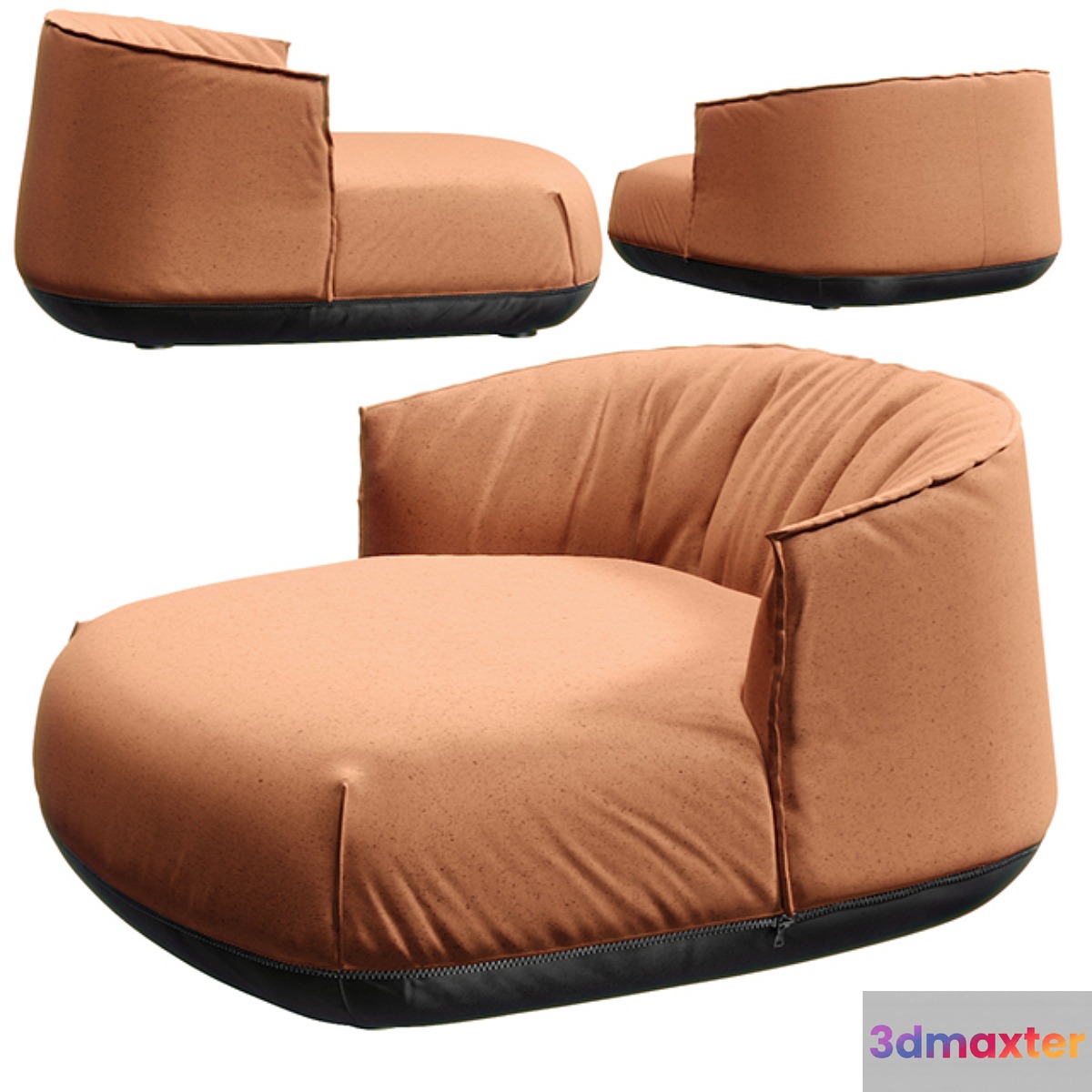 Kristalia Brioni Lounge armchair large 3D Max