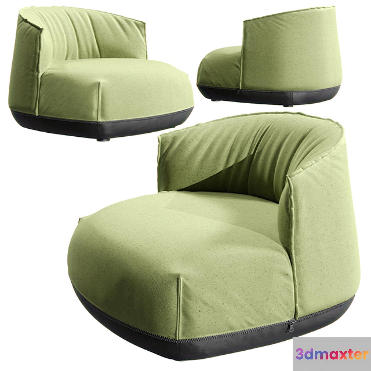 Kristalia Brioni Lounge armchair small 3D Max