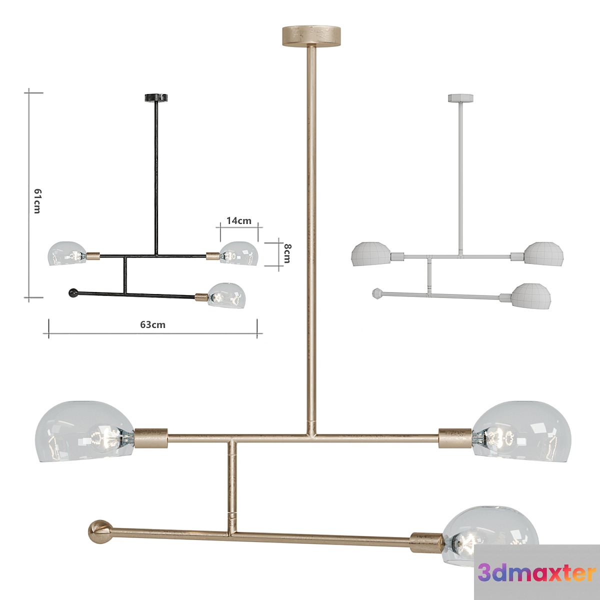 Tangle Chandelier Pendant 3D Max