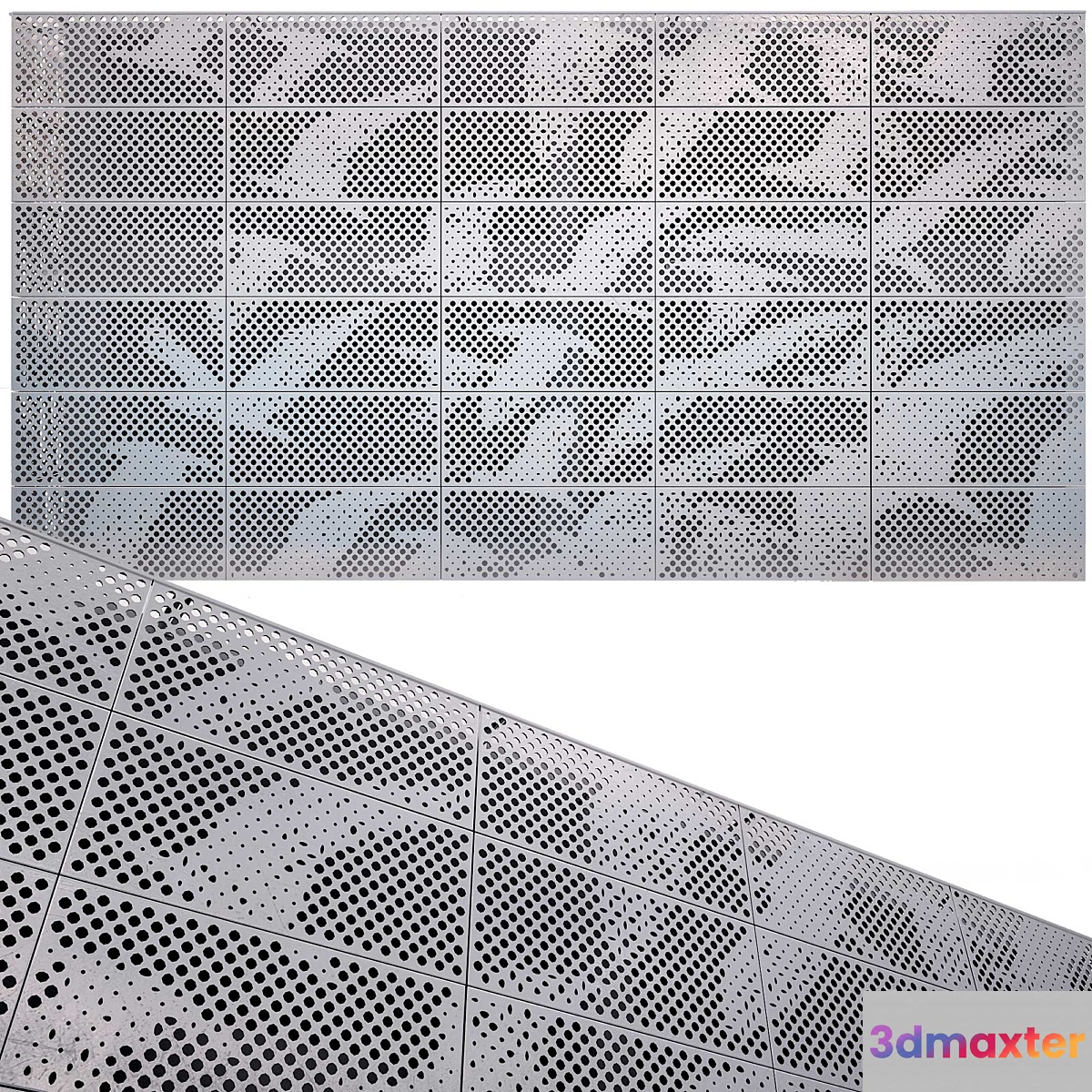 perforated metal panel N14 3D Max