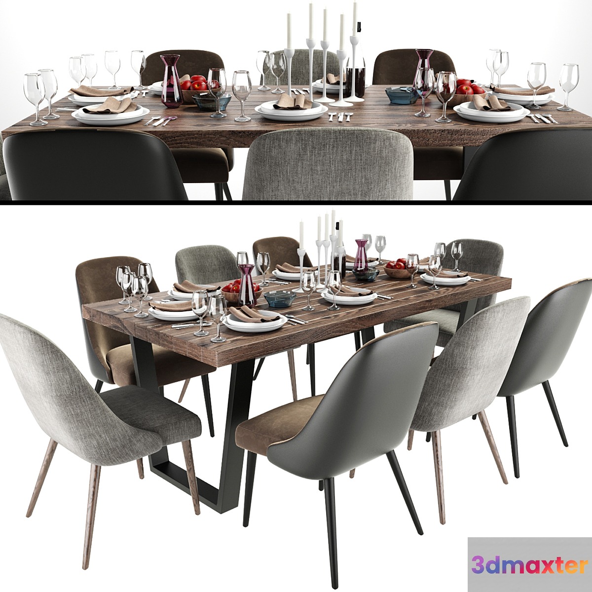Zuma Pumice Accent Chair Dining Set