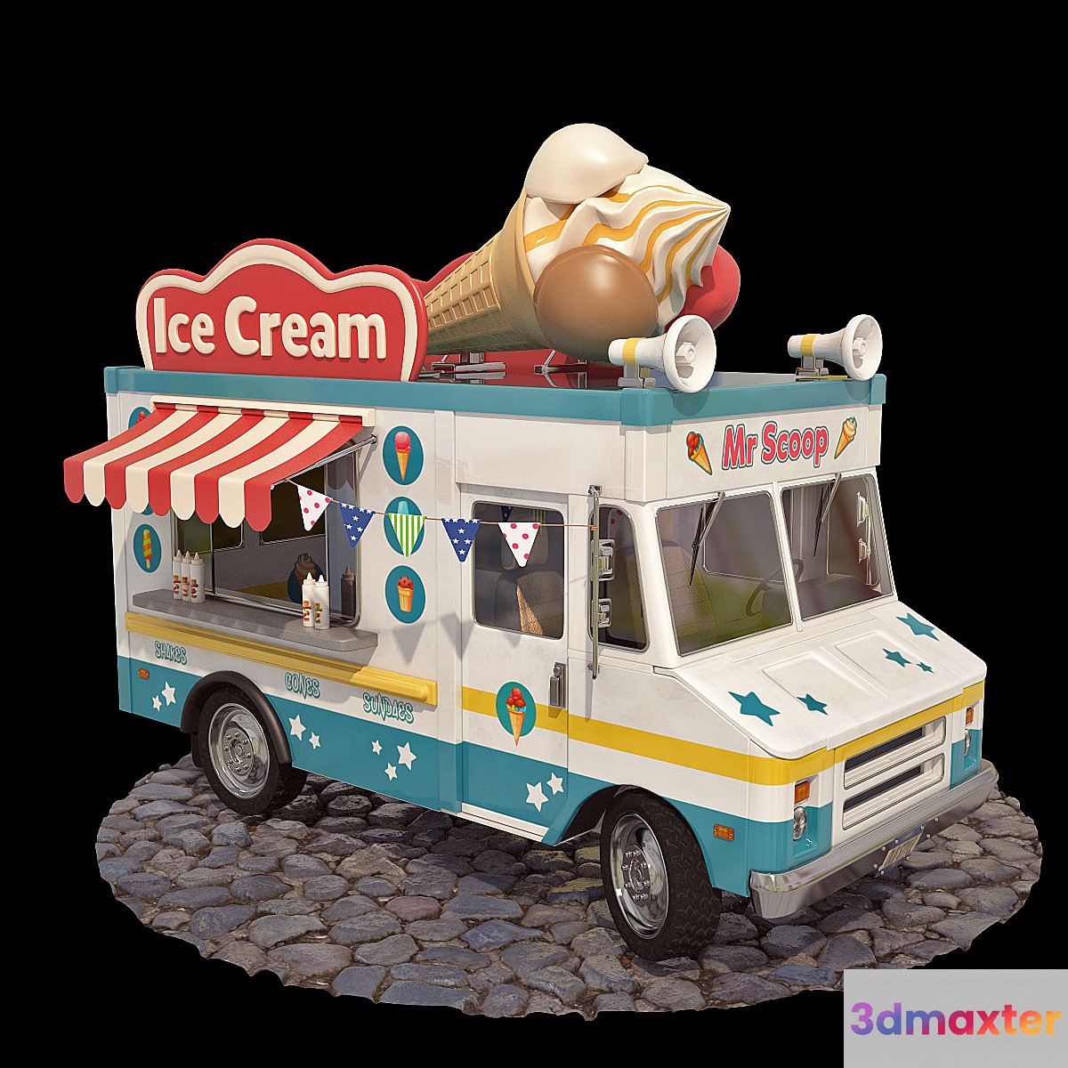 Ice-cream truck 3D Max