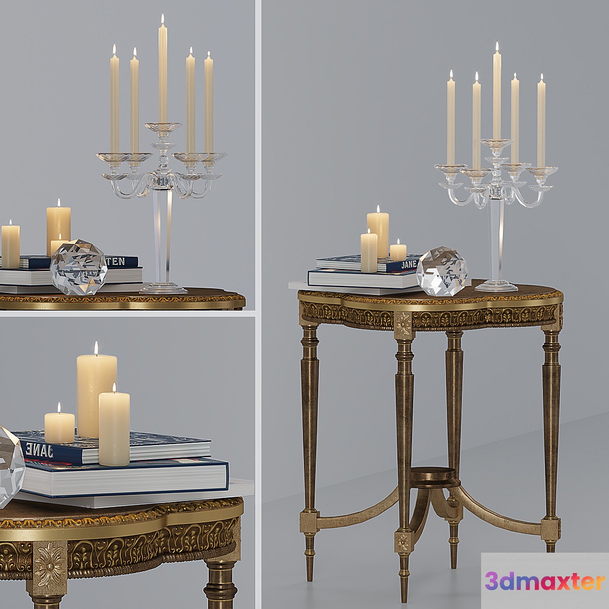 Table tavolino quadrifoglio 3D Max