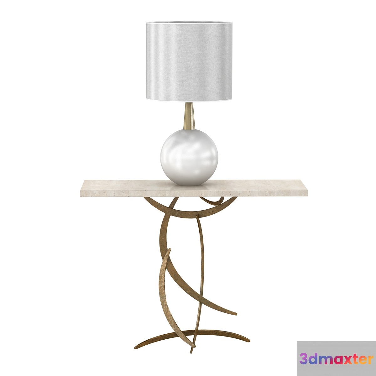 Porta romana miro table and bishop lamp 3D Max