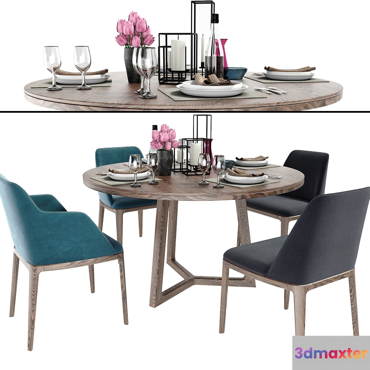 Poliform Grace Chair Set Dining Set