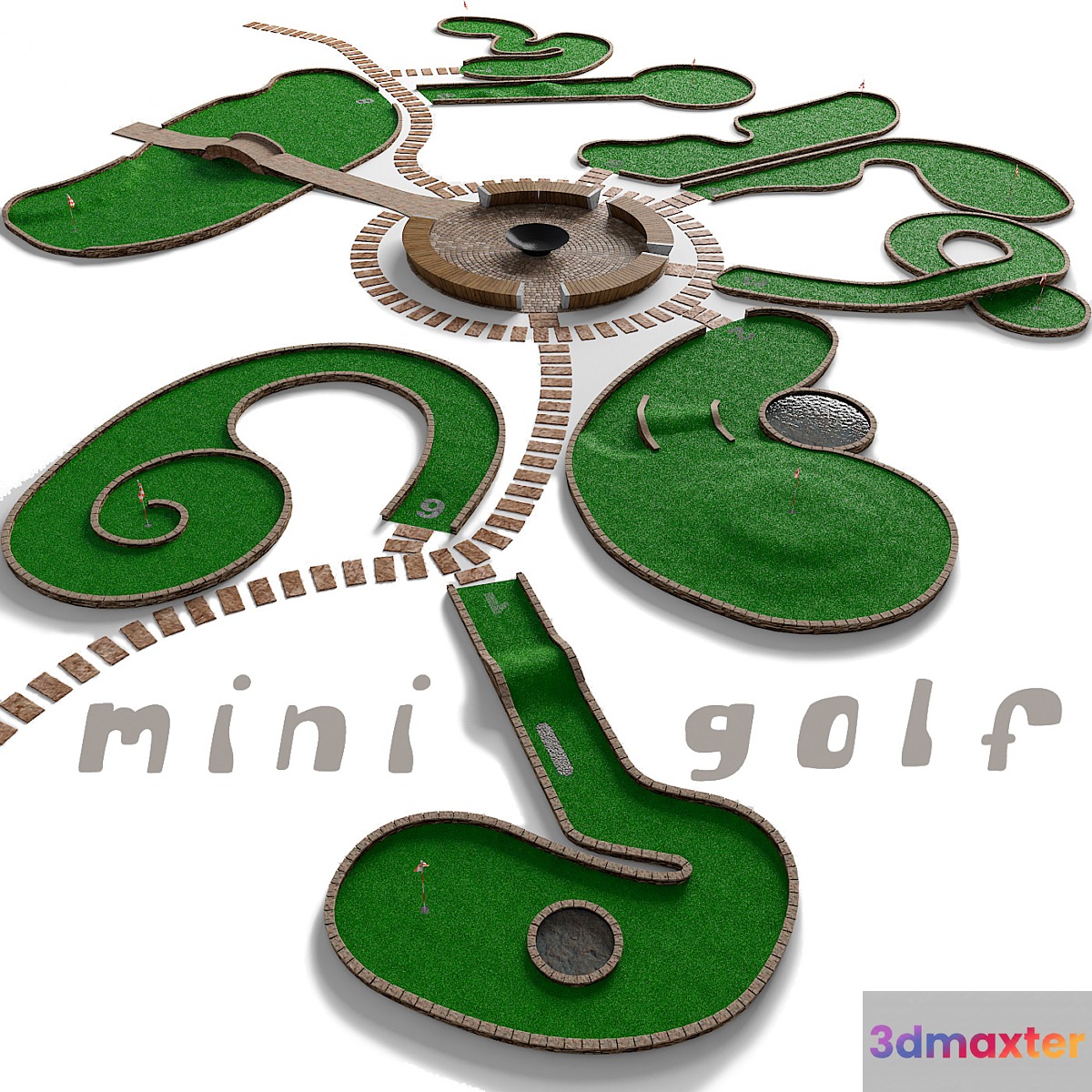Mini golf. A set of 9 fields - No.3