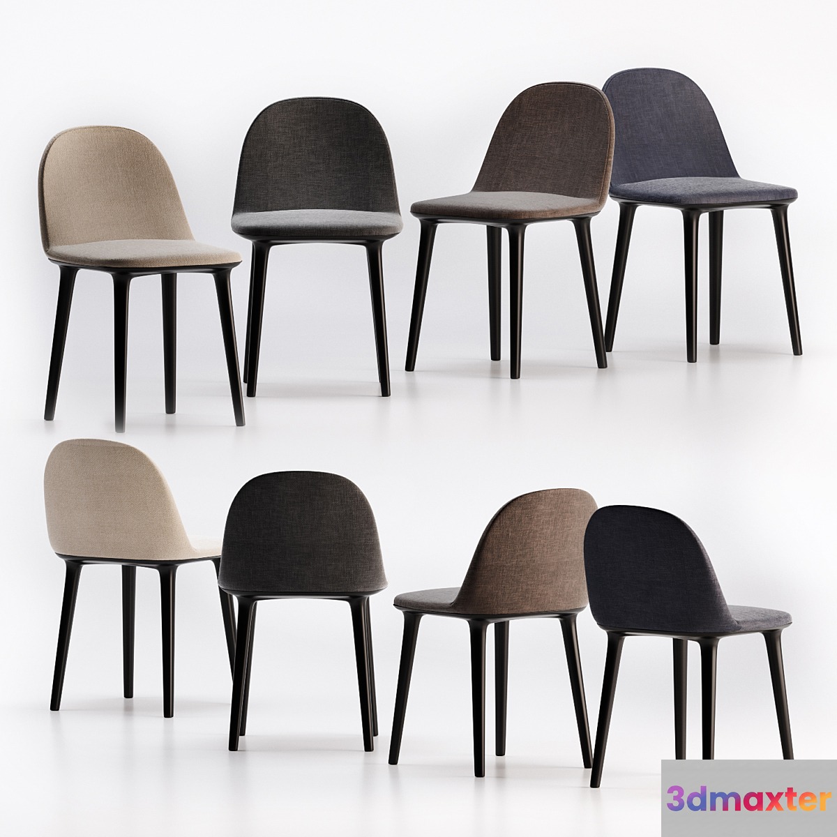 Softshell side chair by Vitra 3D Max