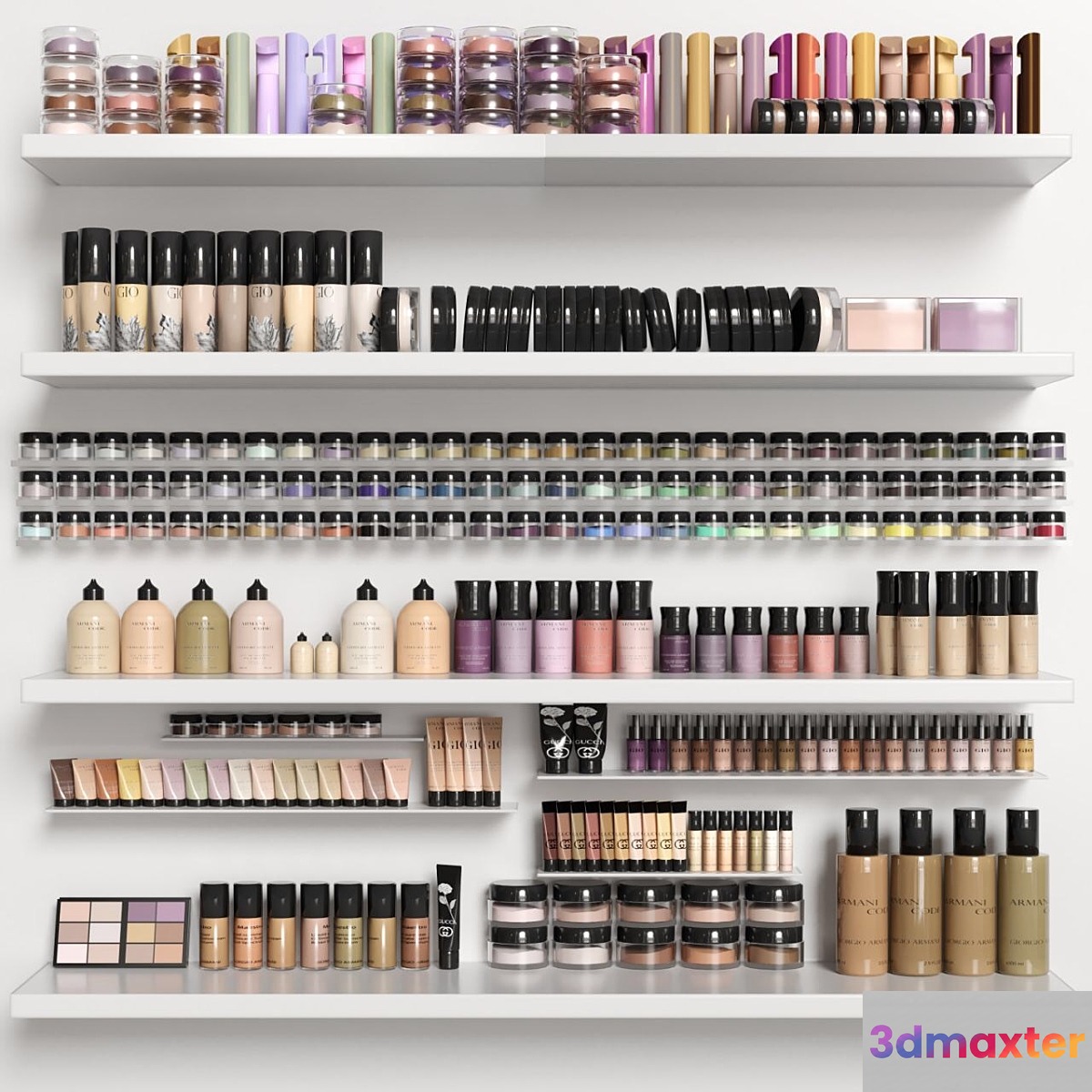 A large set of cosmetics for beauty salons. Makeup