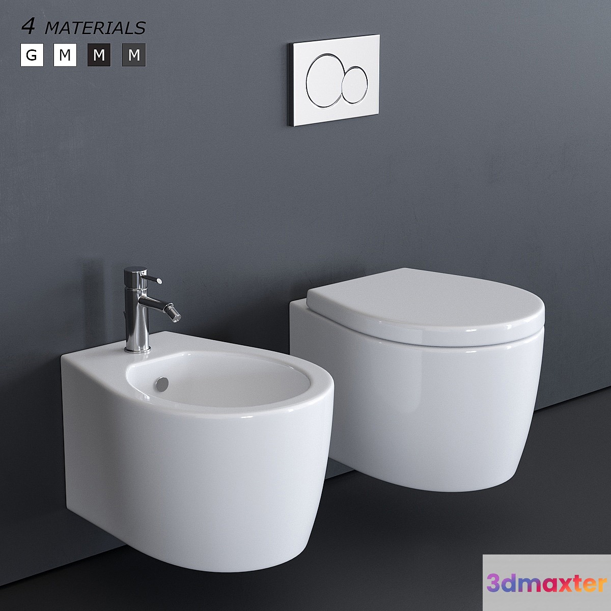 GALASSIA WC smartB - XES art. 9906 art. 9907 3D Max