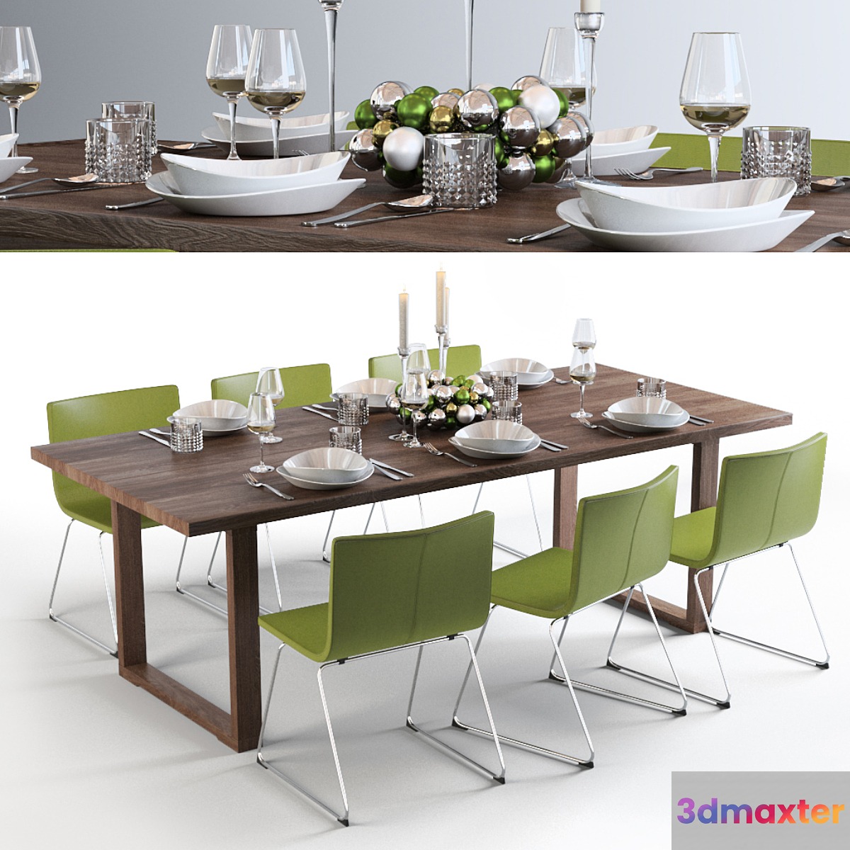 Ikea Bernhard MÖRBYLÅNGA dining set 3D Max