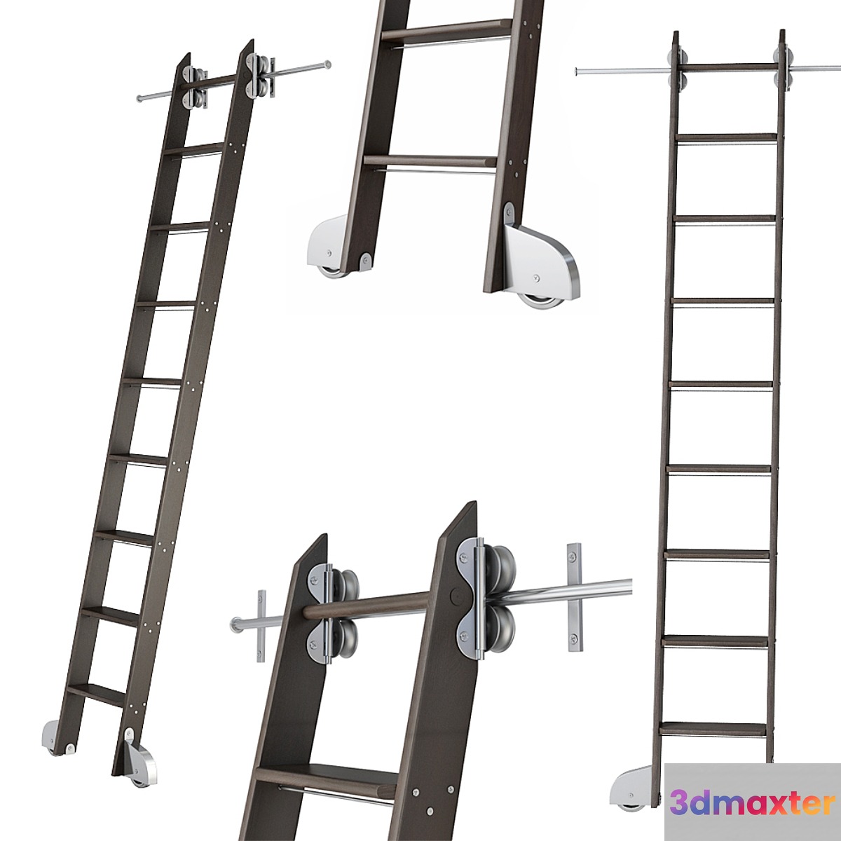 Ladder for home library 3D Max