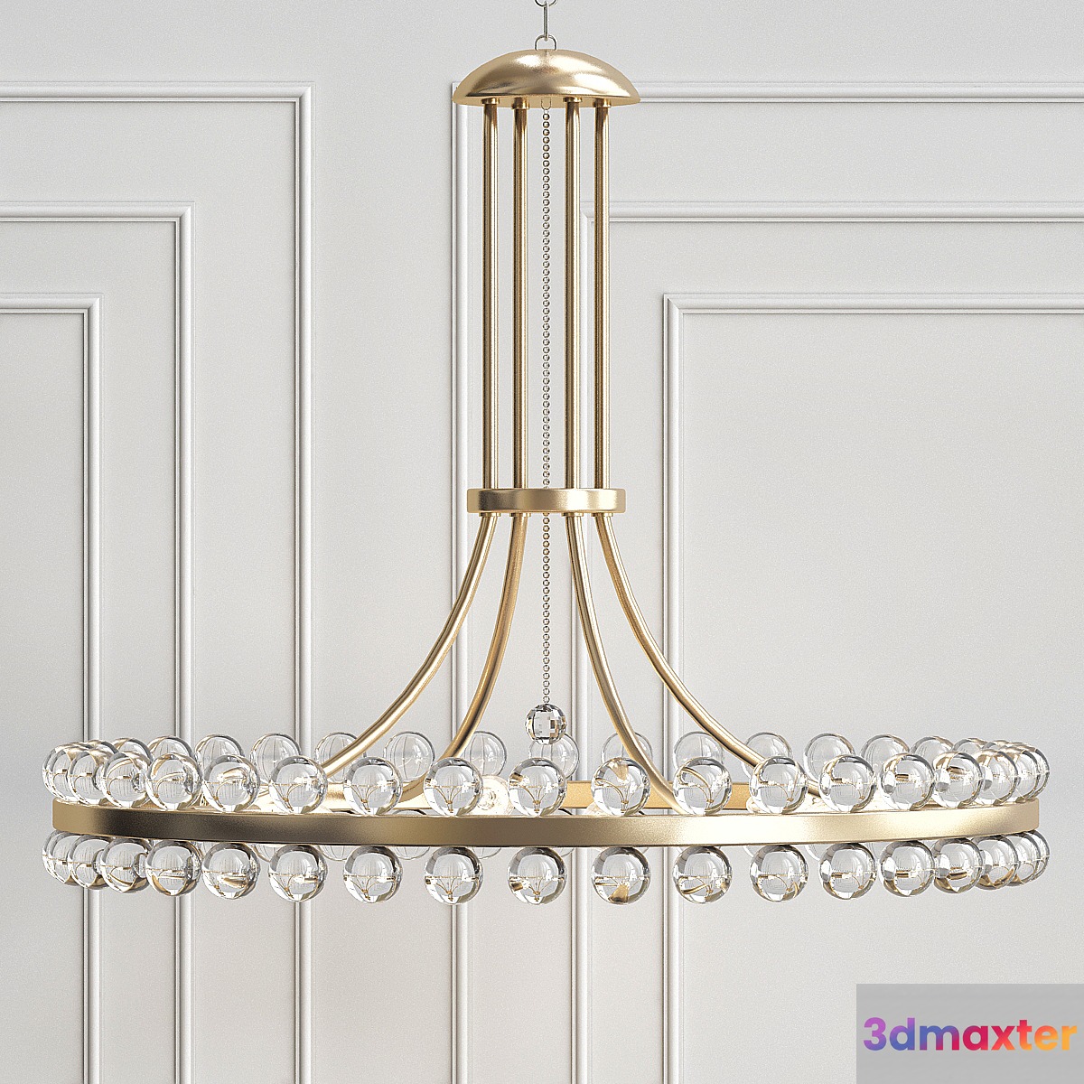 Clover 8-Light Chandelier 3D Max