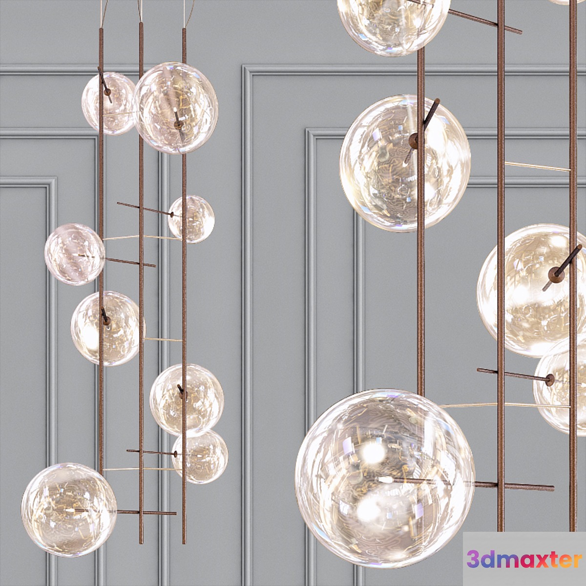 Gallotti & Radice Bolle Tela Chandelier