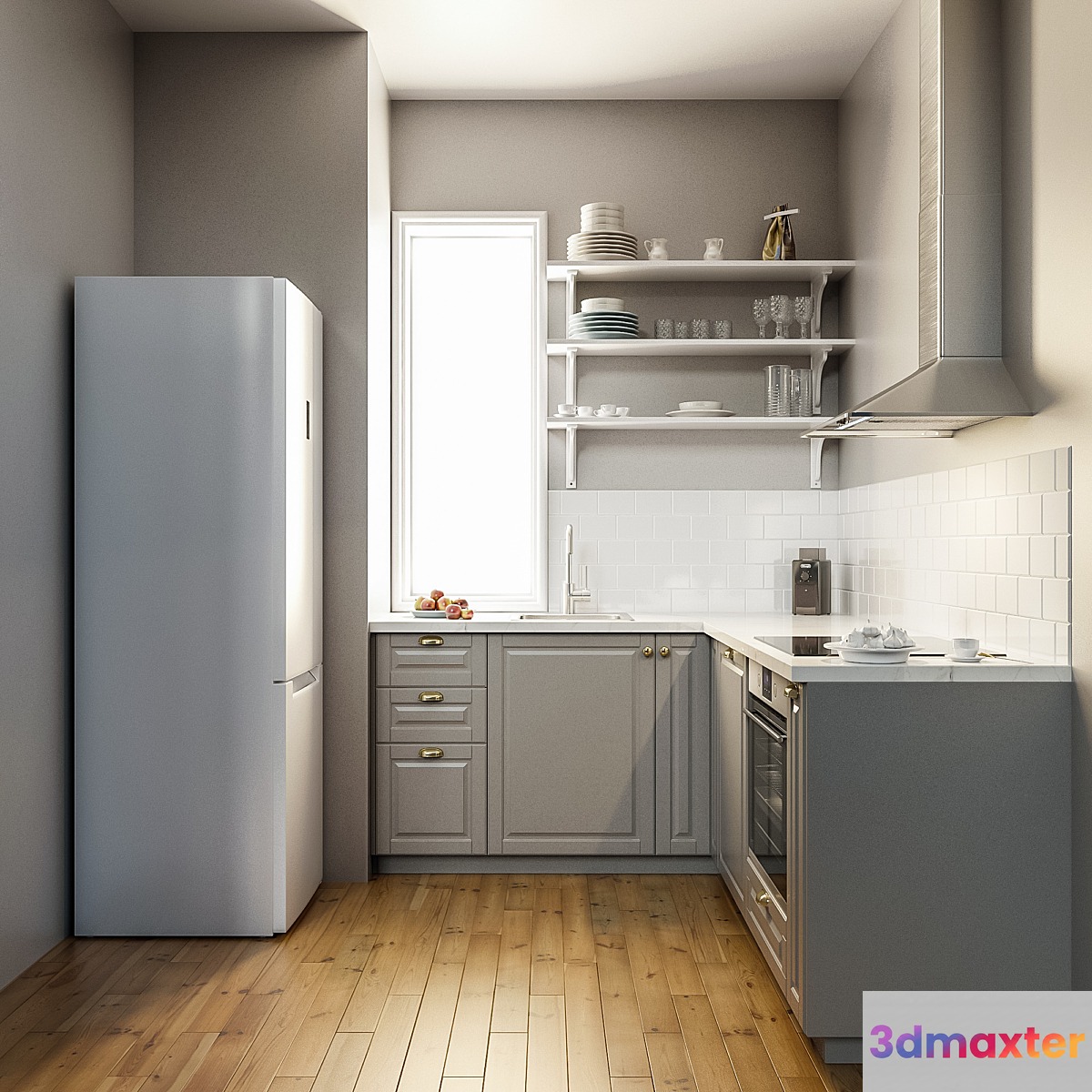 IKEA BUDBIN kitchen 3D Max