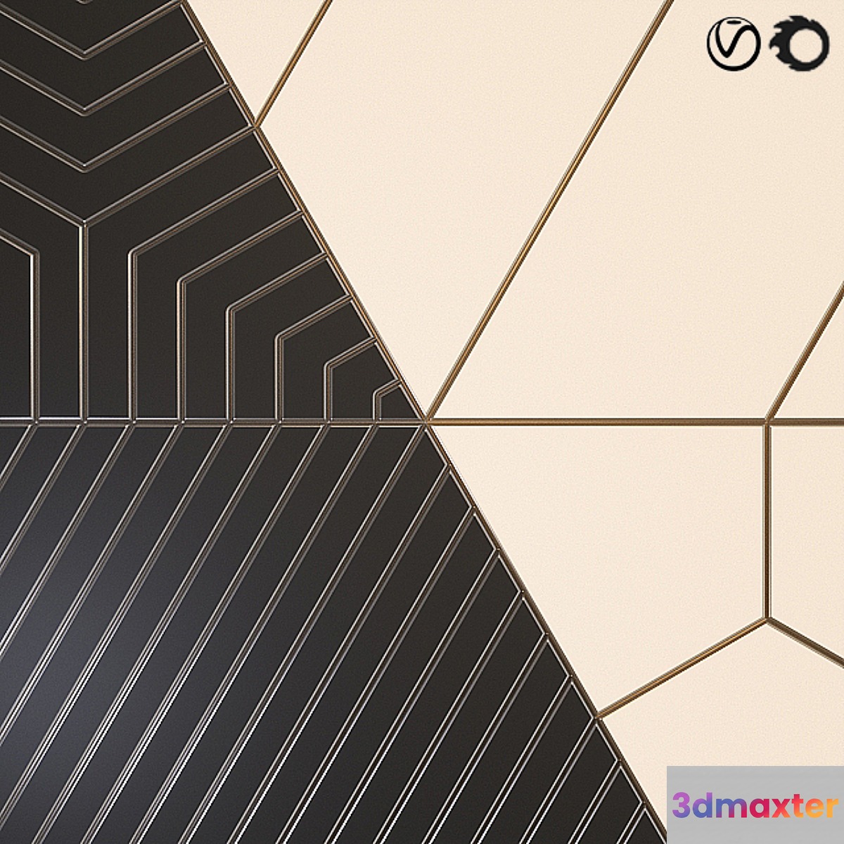 3d panel TRIA BY OLGA CHEBANOVA - No.2 3D Max