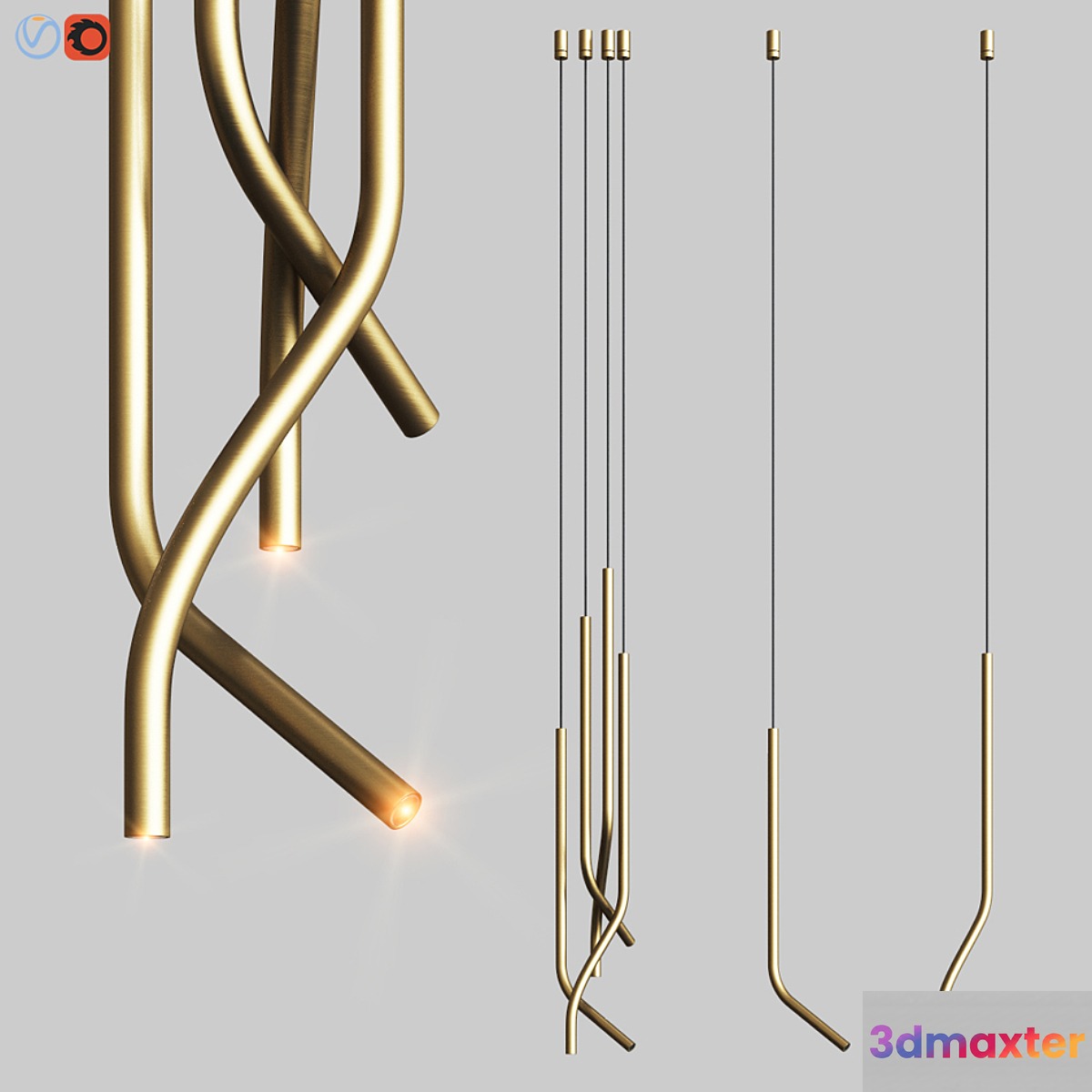 Libra pendant lights 3D Max