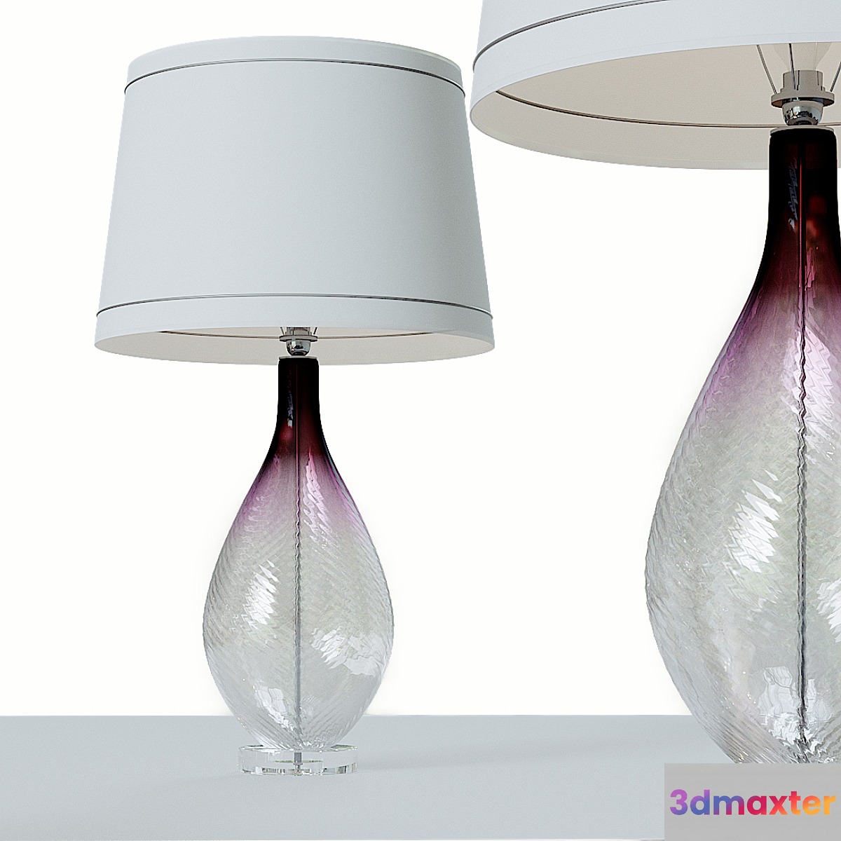 Modern Studio Art Glass Console Lamp. 3D Max