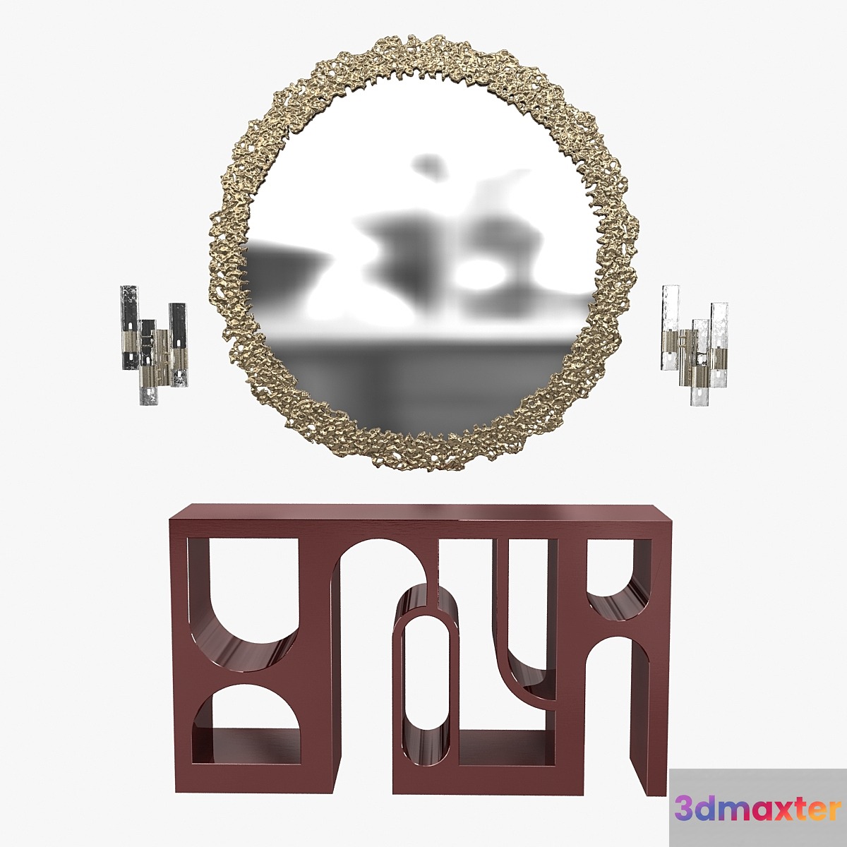 Brabbu cay mirror colosseum console and ombak wall light