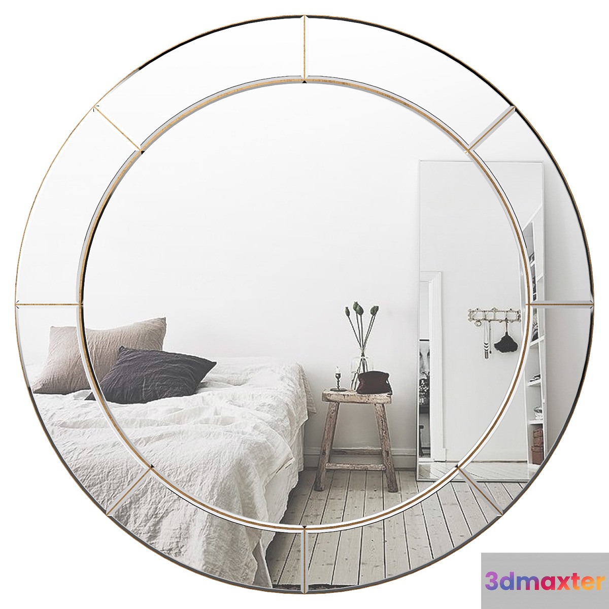 Large Round Wall Mirror BRYS3835 3D Max