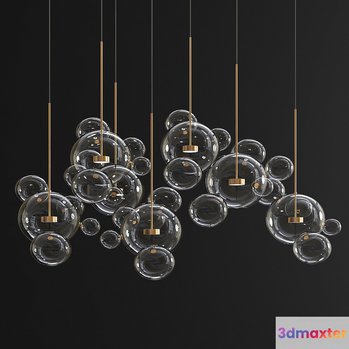 Giopato & Coombes Bolle Chandelier - 34 Bubbles