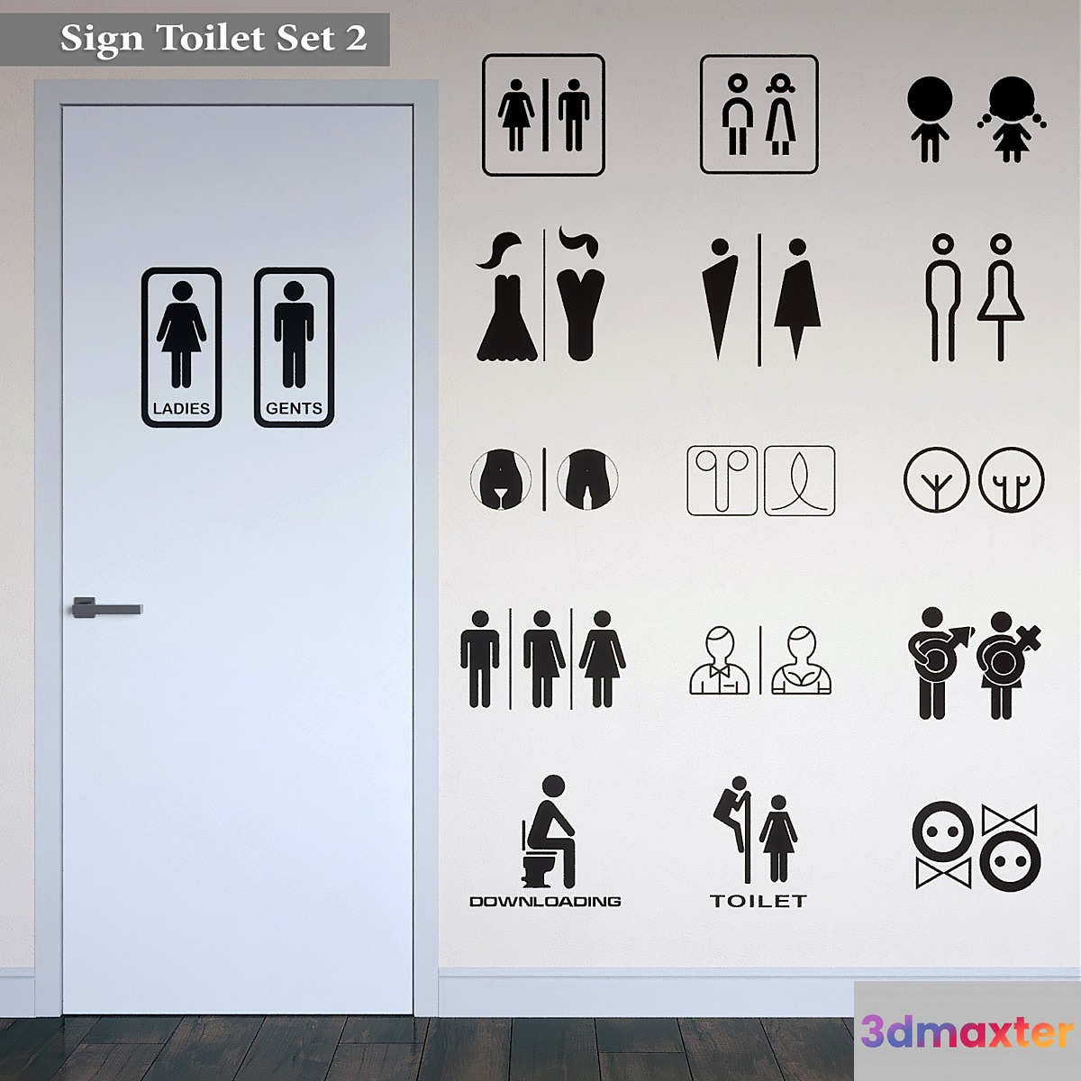 Sign Toilet Set 2 - No.3