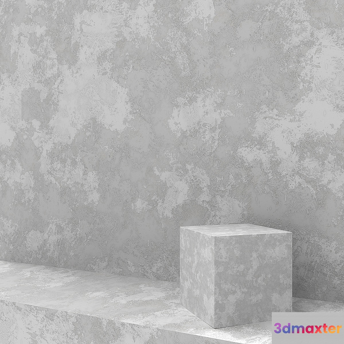 Decorative plaster. Shelk 3D Max