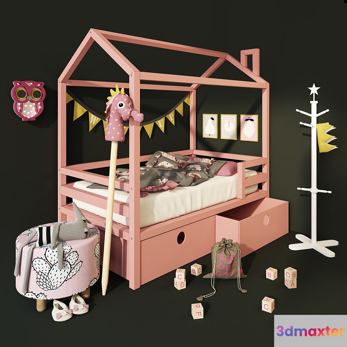 Baby Crown moon pine 160X90. Dream house