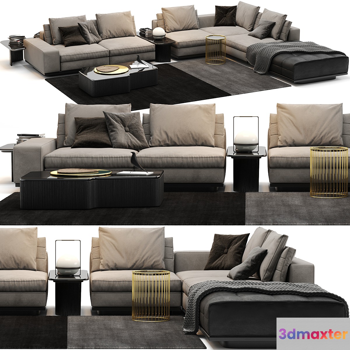Sofa Minotti Lawrence B 3D Max