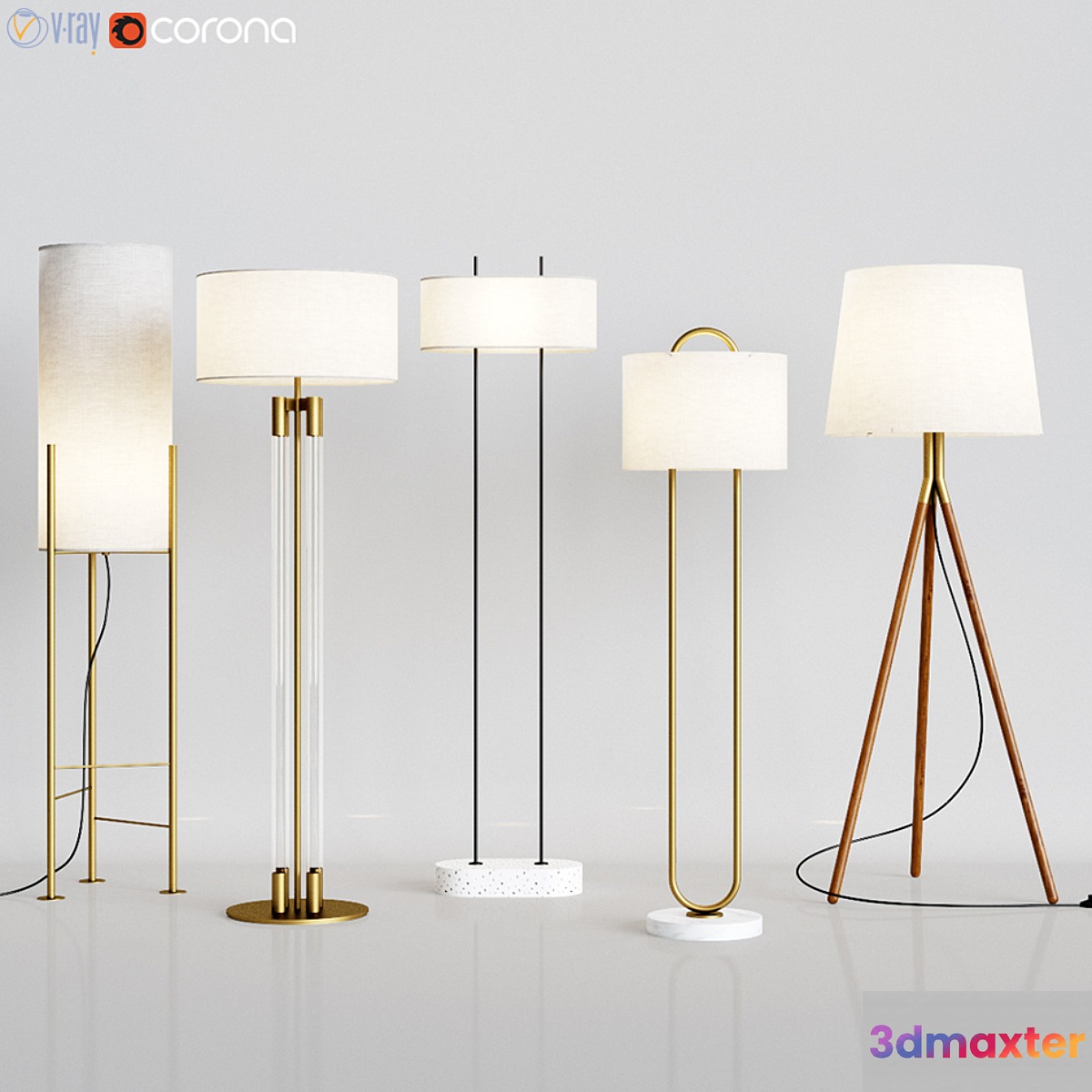 CB2 - 5 Floor Lamps Set 1