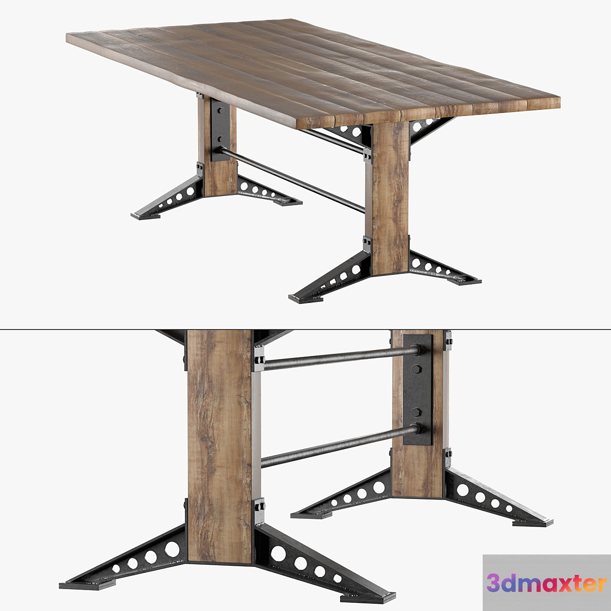 Oud eiken tafel - Graz 3D Max