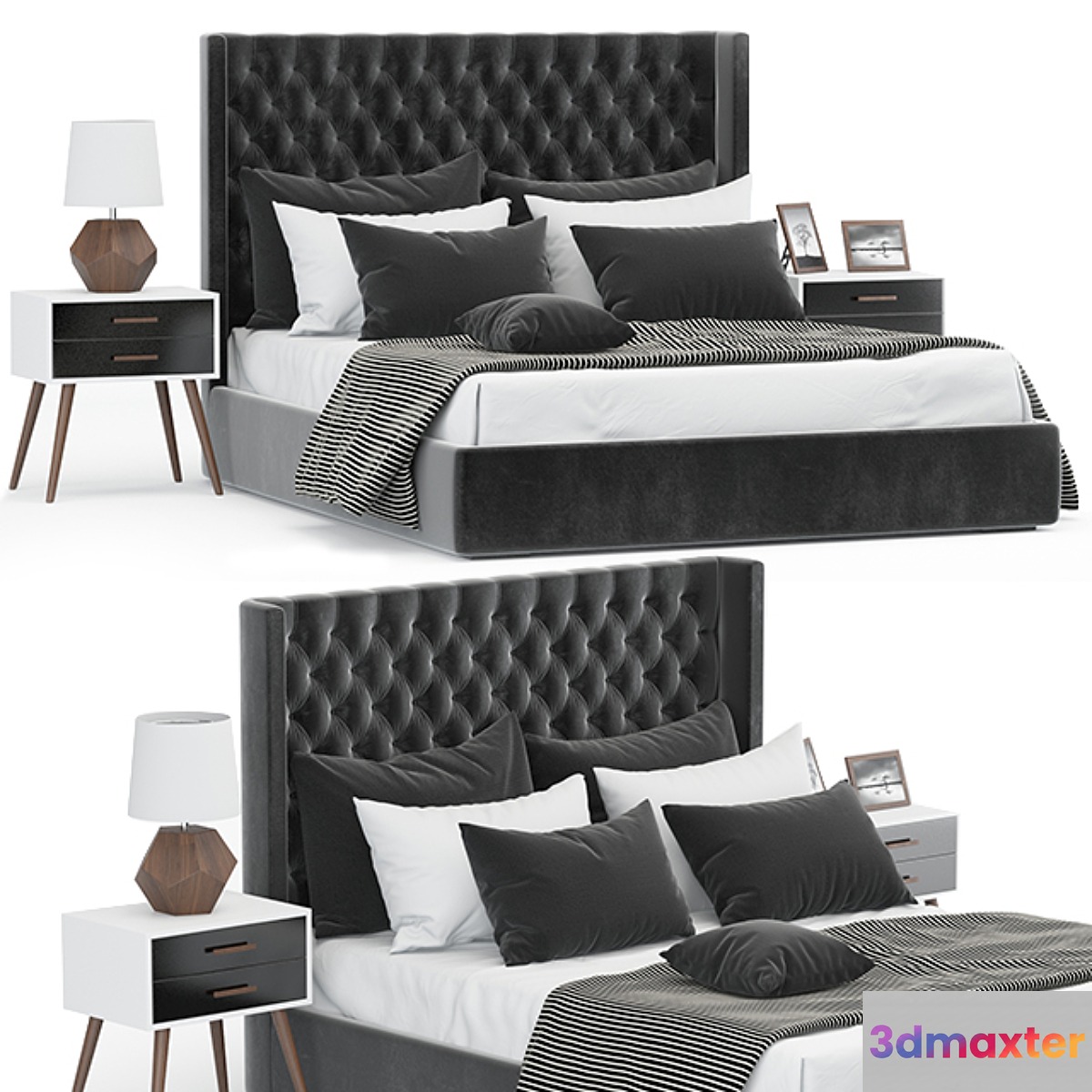 Dark chesterfield bed - No.4