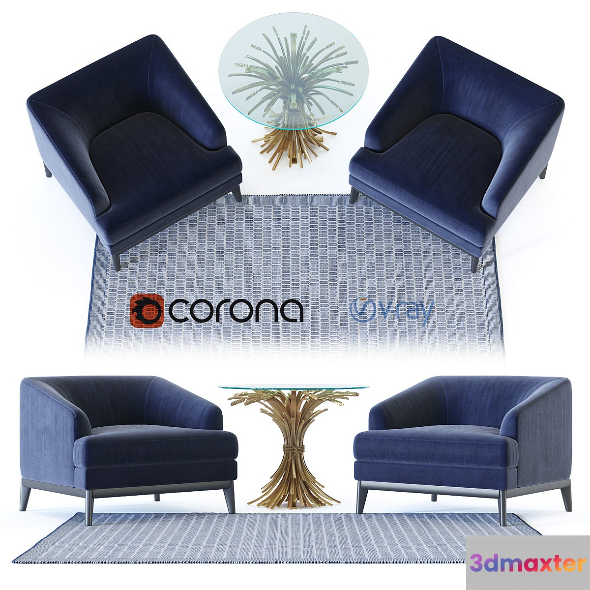 Eichholtz _ Monterey Armchair 3D Max