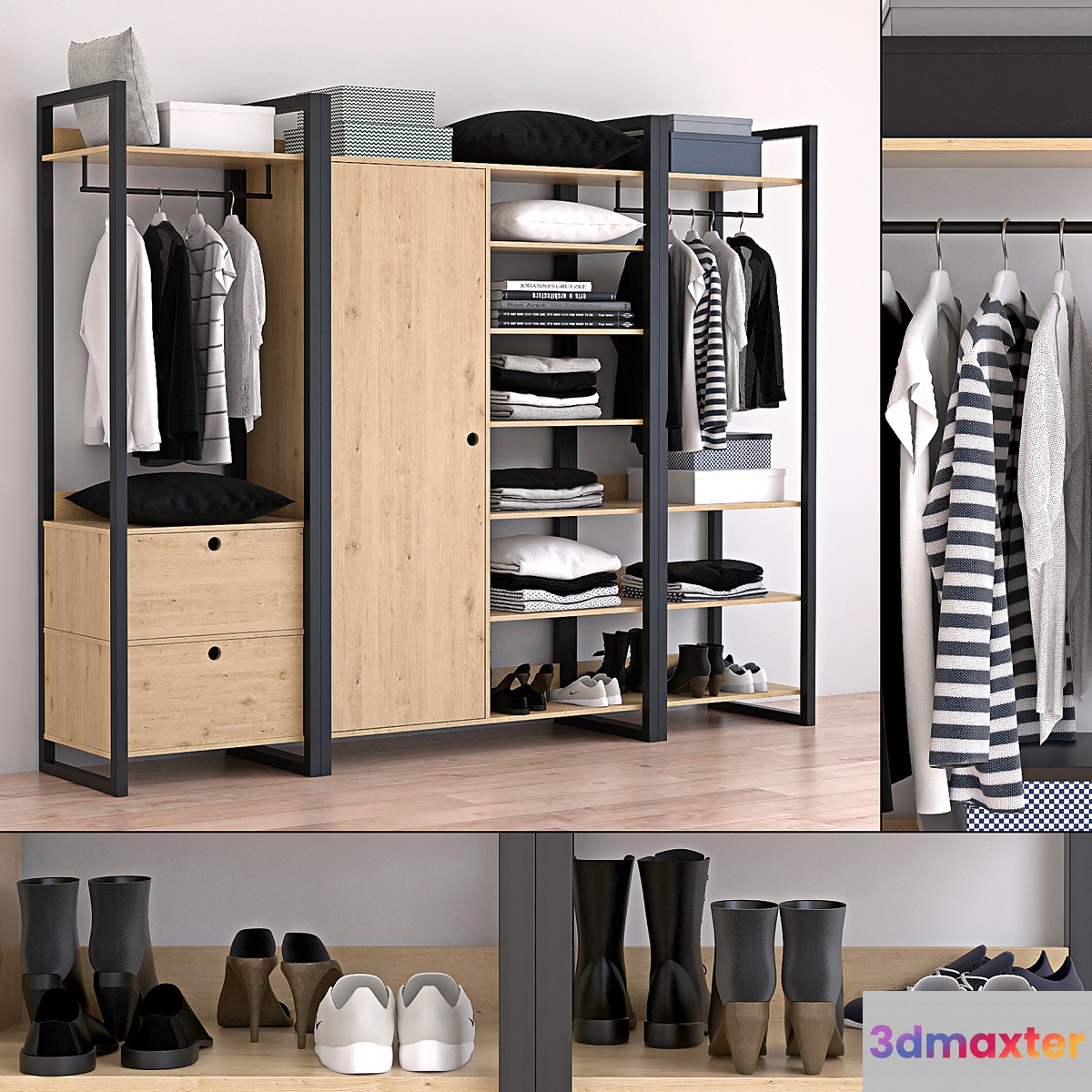 wardrobe woodmood 3D Max
