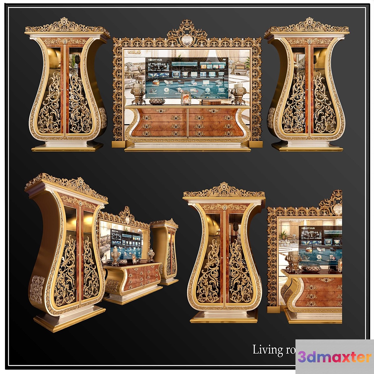 Living room cappelletti 3D Max