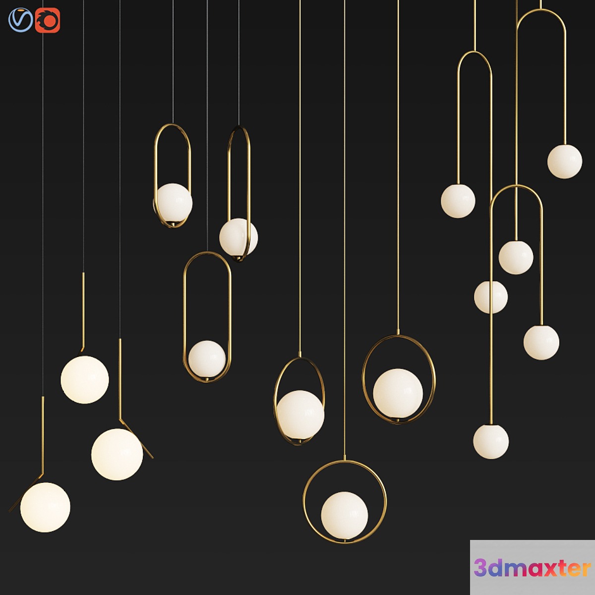 Four Hanging Light Set 04 - No.5