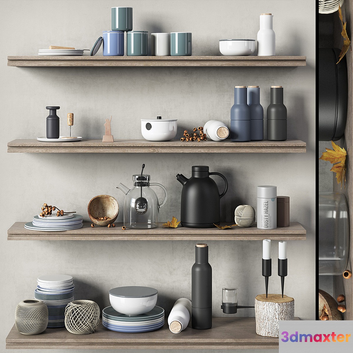 Scandinavian decorative set for the kitchen