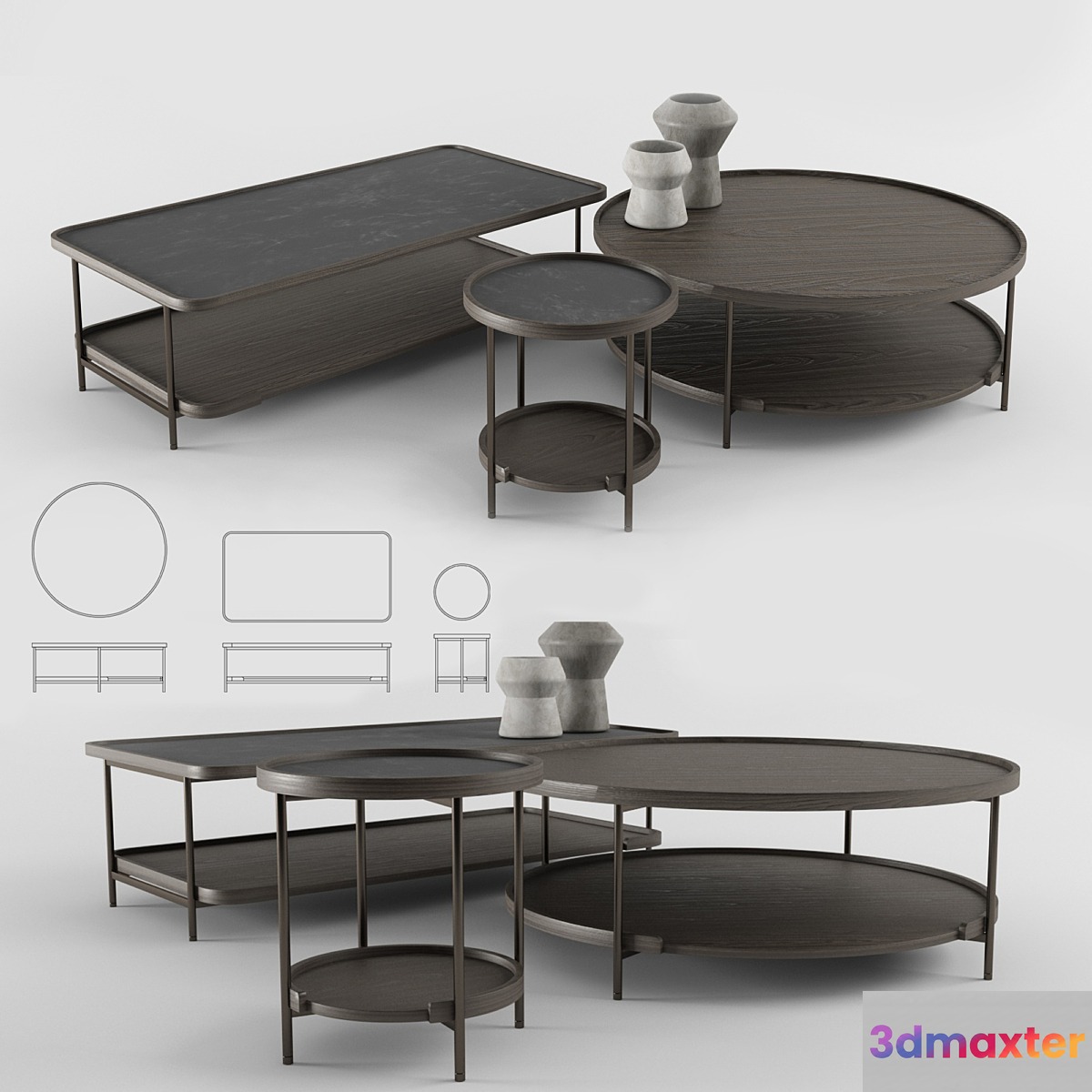 Porada koster coffe table 3D Max