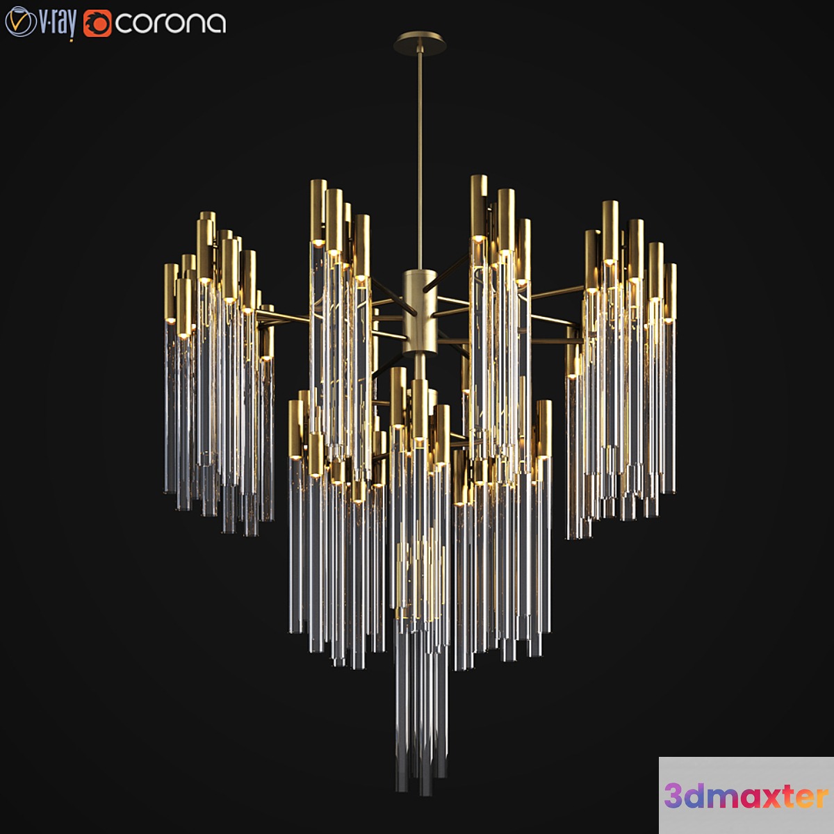 Burj Chandelier Luxxu 3D Max