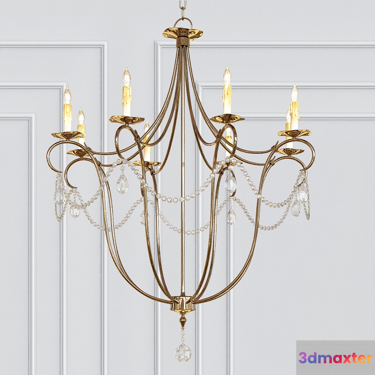 Crystal Lights Chandelier 3D Max