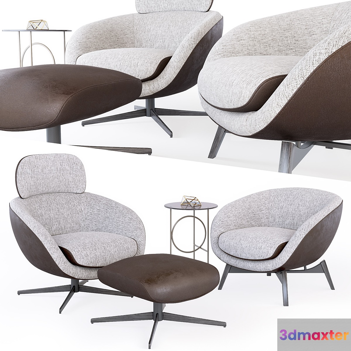 Minotti Russell chair 3D Max